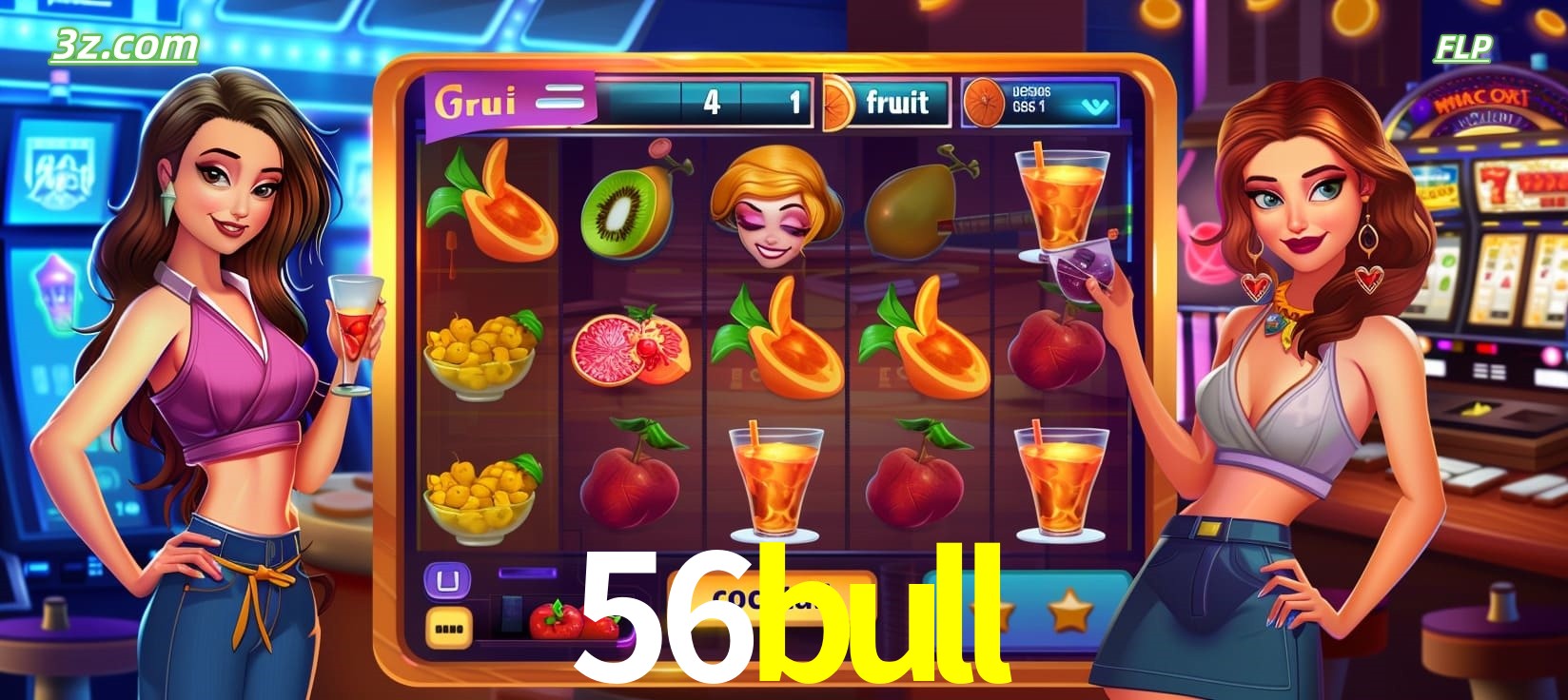 56bull cassino online com caça-níqueis de frutas e coquetéis coloridos
