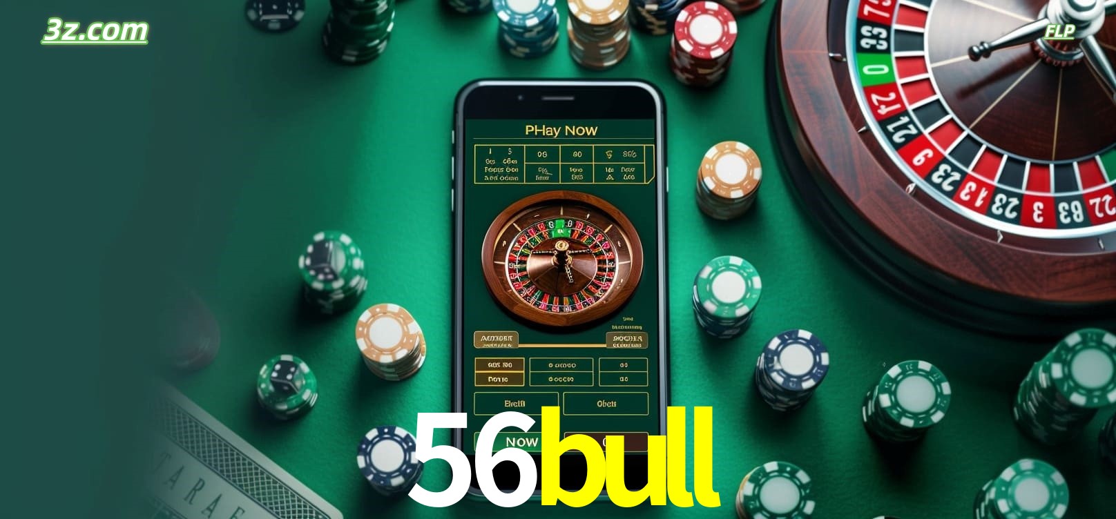 Roleta online no cassino 56bull disponível em celular e computador
